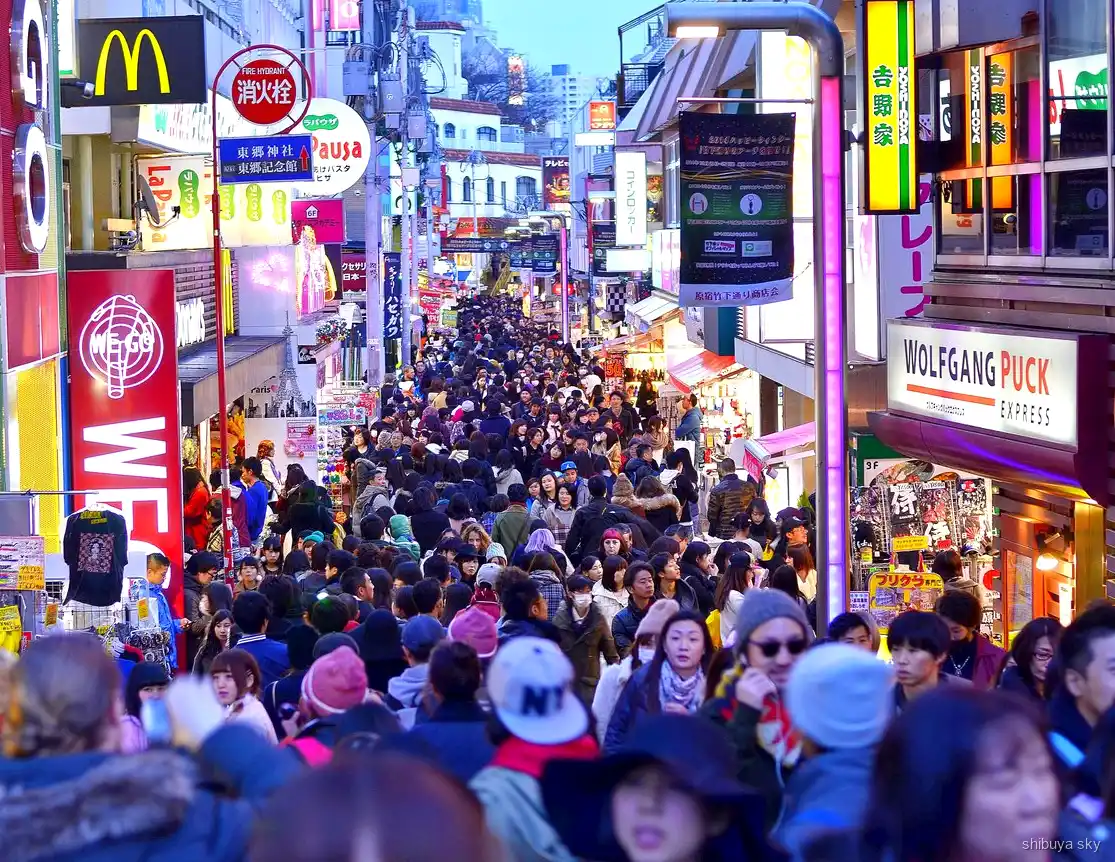 Harajuku till Shibuya Sky tur, avenyn Omotesando