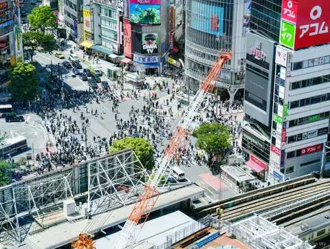 Passeio Shibuya Sky de cultura pop, lojas da Center Gai