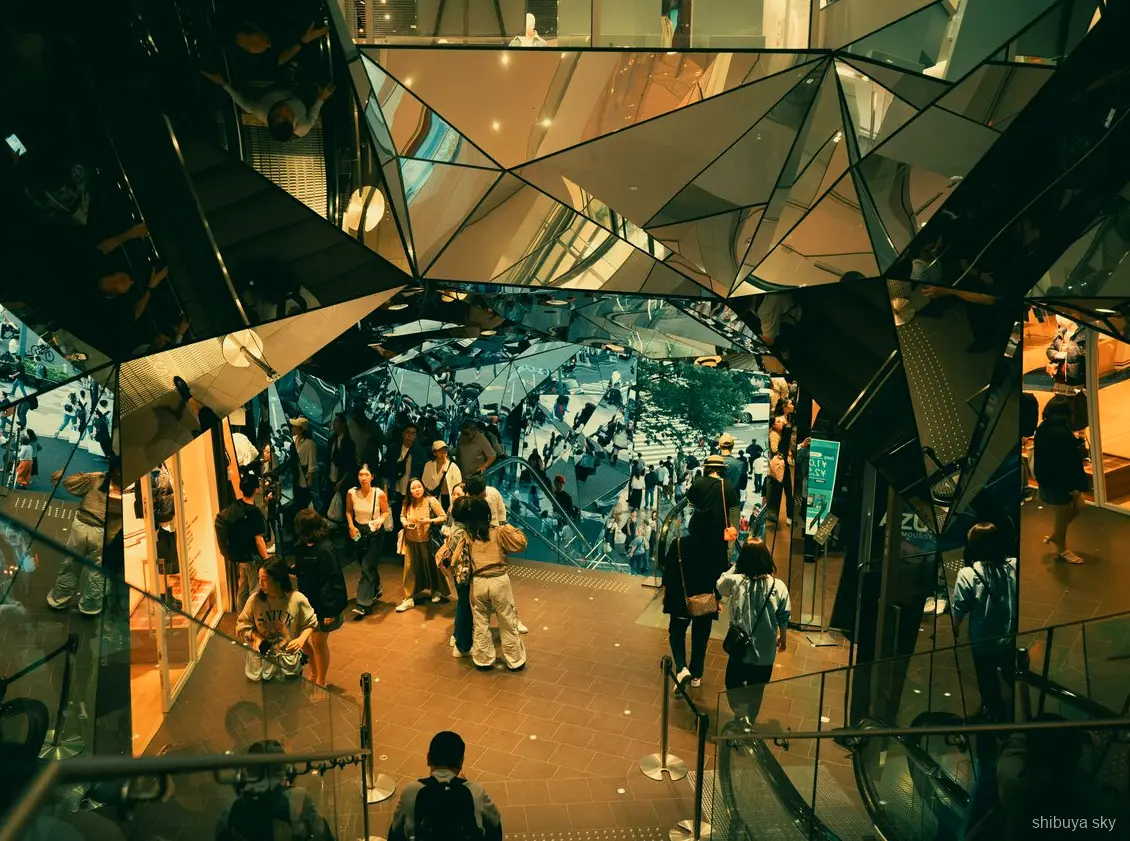 Passeio noturno Shibuya Sky, butiques da Cat Street