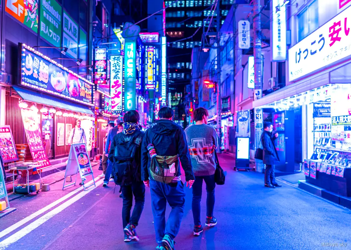 Passeio Shibuya Sky e Shinjuku, lanternas de Omoide Yokocho
