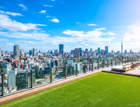 Shibuya Sky biljett och tur, skyline i dagsljus