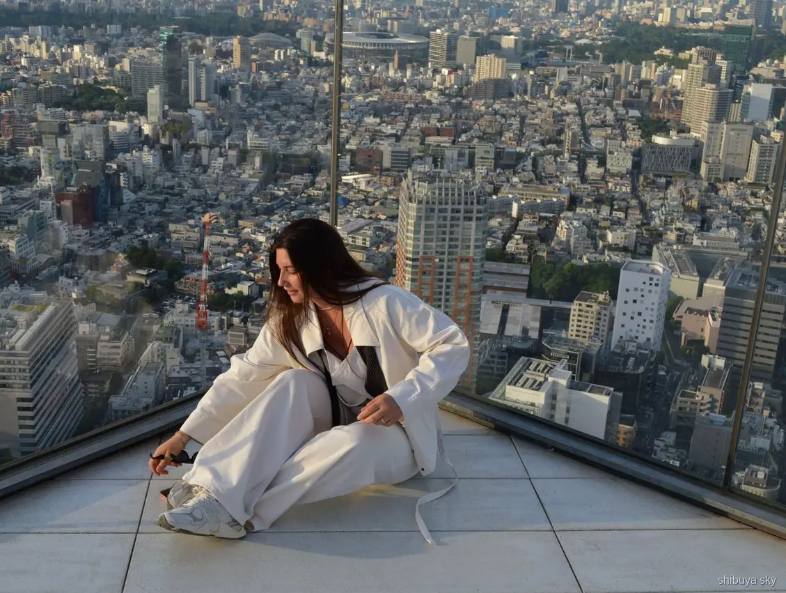 Shibuya Sky billet, skyline-udsigt over Tokyo i dagslys