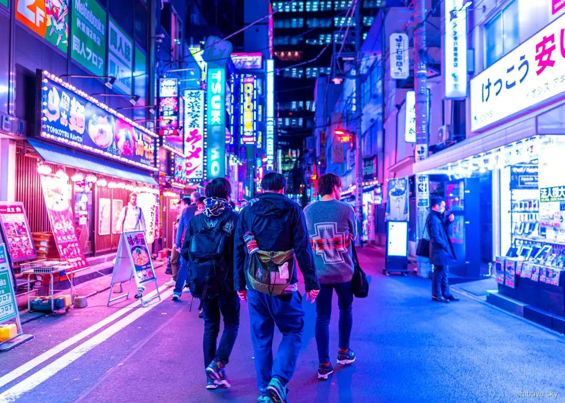Wycieczka z Shibuya Sky i Shinjuku, lampiony w Omoide Yokocho