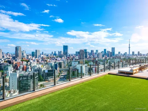 Shibuya Sky ticket tour, skyline bij daglicht