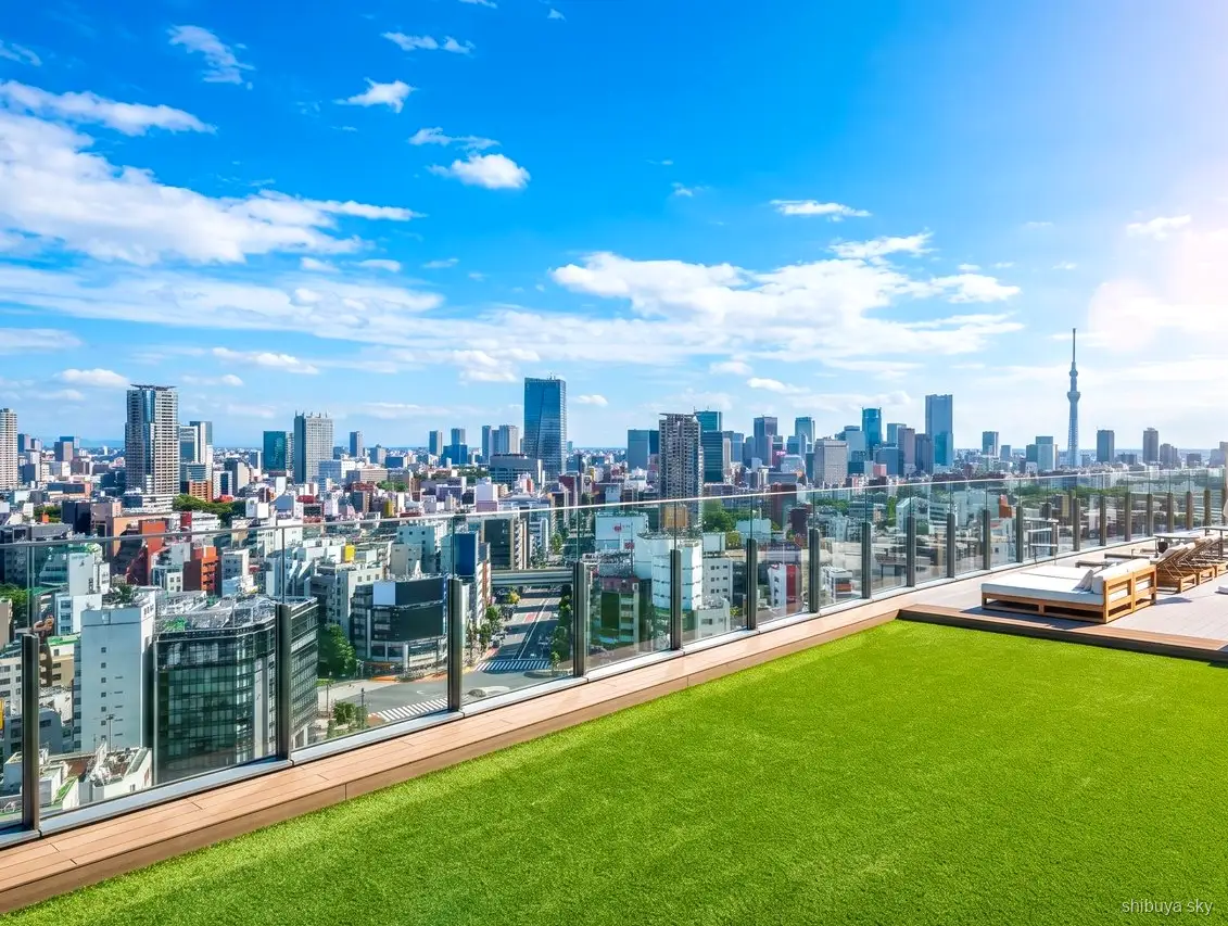 Shibuya Sky ticket tour, skyline bij daglicht