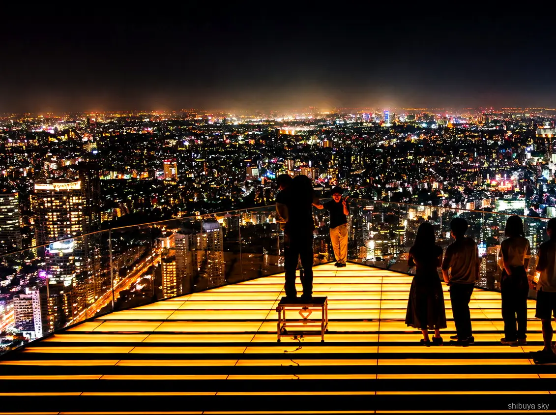 Tour Shibuya Sky, skyline della città dalla terrazza