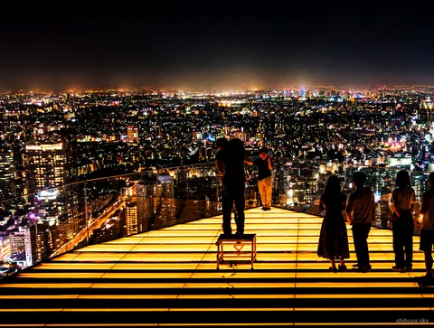 Visite Shibuya Sky, skyline de la ville depuis la terrasse